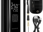 Pompe à air électrique portable 150 PSI avec power bank 6000 mAh et lampe LED