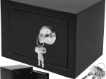 Coffre métallique compact avec serrure à clé