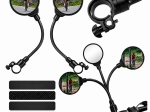 Rétroviseurs universels pour guidon de vélo et trottinette/scooter, noirs, lot de 2 pcs