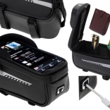 Sac de vélo étanche pour guidon avec support pour téléphone
