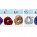 Fil chenille décoratif ondulé métallique