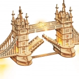 Puzzle 3D en bois Tower Bridge avec éclairage LED