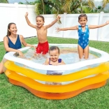 Piscine gonflable pour enfants orange 185 x 180 cm