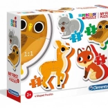 Clementoni mes premiers puzzles animaux de la forêt 4-en-1