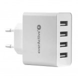 Chargeur intelligent 4x USB 5A Iq Blanc