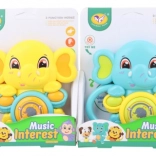 Petit éléphant musical pour bébé à piles