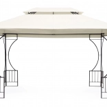 Tonnelle de jardin 3 × 4 m avec parois zippées beige MULTIGARDEN