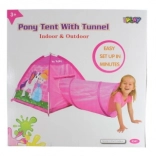 Tente avec tunnel à motif poney et princesse