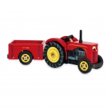 Le Toy Van tracteur rouge et remorque