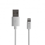 Natec Prati câble Lightning USB‑A 1 m MFi blanc