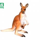 Figurine kangourou avec son petit 9 cm
