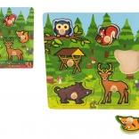 Puzzle encastrable en bois Mes premiers animaux de la forêt