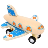 Avion en bois à rétrofriction small foot – rouge