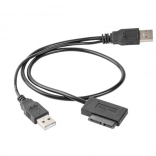 Adaptateur USB avec alimentation sur câble -> SATA Slim SSD (13 broches)