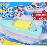 bateau de course en plastique pour l’eau 18 cm à piles