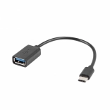 Adaptateur USB‑C vers USB‑A 2.0 OTG 0,15 m noir