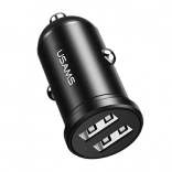 Chargeur USB pour voiture noir à deux ports 2,4 A