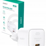 chargeur AUKEY OMNIA II Mini USB‑C 30 W PD, blanc