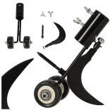 Désherbeur pour joints avec crochet et pointe à roulettes