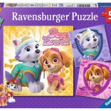 Puzzle Ravensburger Pat’ Patrouille – Skye et Everest 3×49 pièces