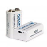 Batterie rechargeable EverActive 9V 550 mAh USB‑C