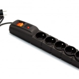 Multiprise avec protection contre les surtensions Acar F5 noire