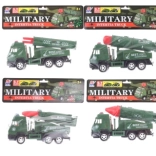 Voiture militaire en plastique avec fusée pour enfants