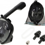 Masque de snorkeling intégral L/XL noir
