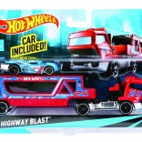 Camion Hot Wheels avec voiture de sport