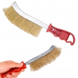 Brosse métallique en laiton avec poignée ergonomique