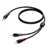 câble audio jack stéréo 3,5 mm vers 2x RCA (cinch) 5 m