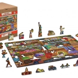 WOODEN CITY puzzle en bois double face Aventure sucrée 2-en-1, 400 pièces