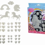 Décorations lumineuses dans le noir licorne – 41 pcs