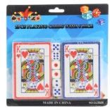 Cartes jokers avec deux jeux et un set de dés