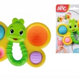 hochet papillon pour bébés avec rembourrages souples et poignée