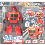 Robot vissable convertible – camion rouge avec pelle