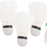 Volants de badminton en plumes - lot de 3 pièces