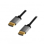 Câble HDMI 2.0 4K/60 Hz 3 m, connecteurs en aluminium, noir
