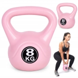 Kettlebell 8 kg rose pour l’entraînement à domicile MODERNHOME