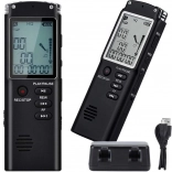 Dictaphone Lecteur MP3 avec mémoire 8 Go et microphone sensible