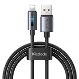 Câble USB McDodo avec éclairage LED 1,2 m noir
