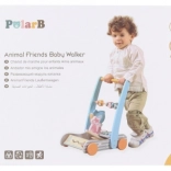 Déambulateur en bois pour tout-petits avec animaux