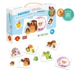 Jeu d’exploration pour tout-petits – plaquettes petits et grands animaux