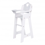 Chaise haute en bois pour poupées Small Foot – blanche