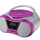 Lecteur CD portable avec Bluetooth et USB rose