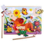 Bigjigs Toys Jeu en bois de pêche aux insectes