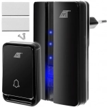 Sonnette sans fil noire Malatec