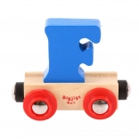 Wagon en bois Bigjigs Rail avec la lettre F