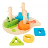 Petit jouet en bois pour apprendre les couleurs et les formes