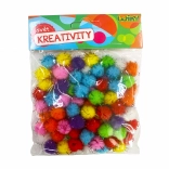 Pompon pailleté 15 mm, 80 pcs